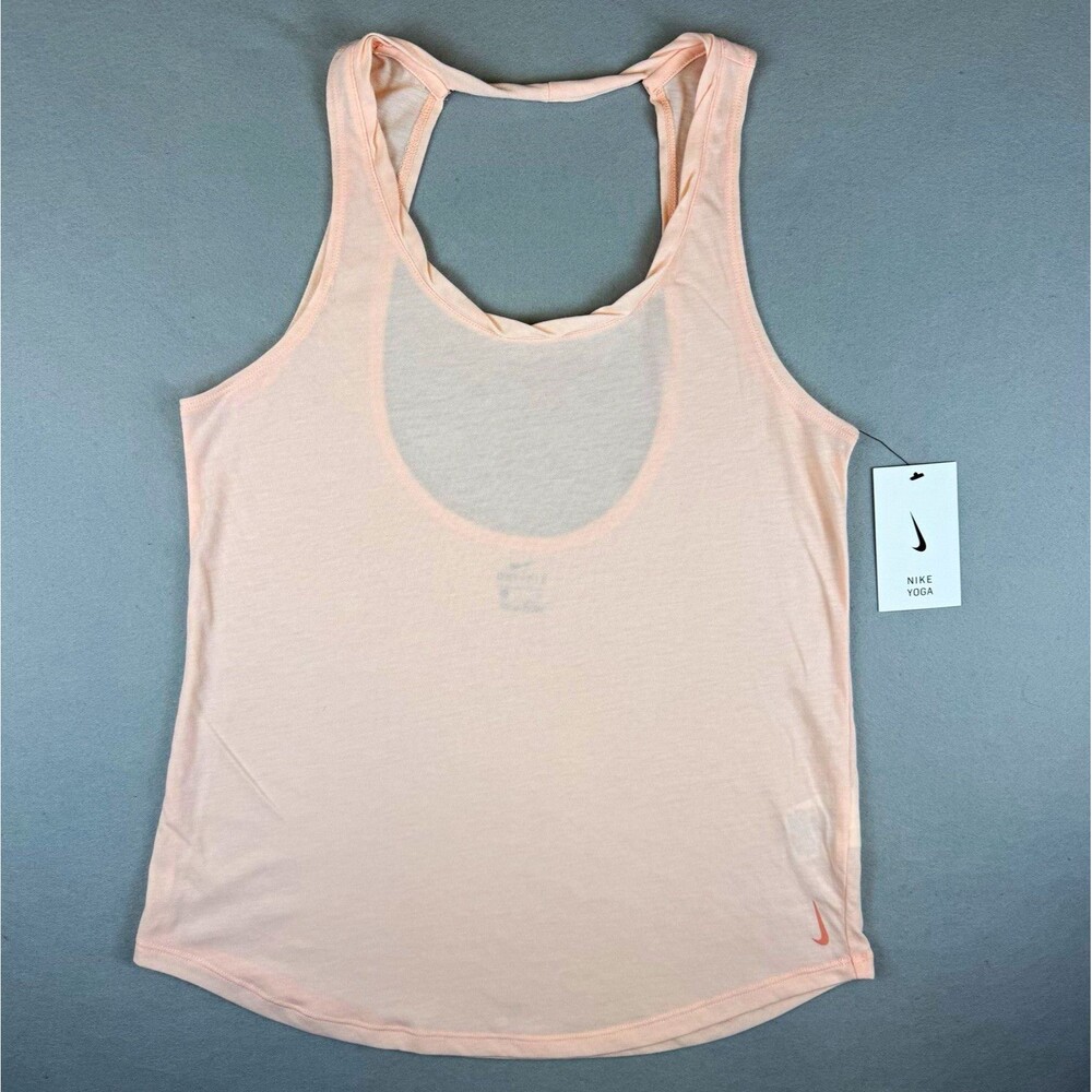 Nike Yoga Dri-FIT Womens Small Pink Open Back Tank Top Sleeveless NWT